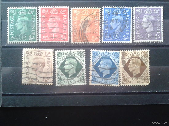 Англия 1937-9 Король Георг 6  9 марок