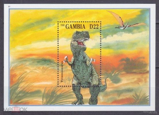 1995 Гамбия 2039/B246 Динозавры MNH.