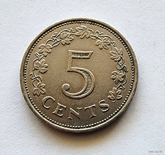 Мальта 5 центов, 1972