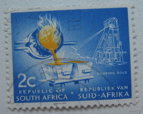 Марка ЮАР Разливка золота