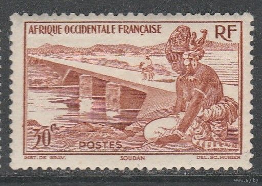 Французская западная Африка 30с 1947г