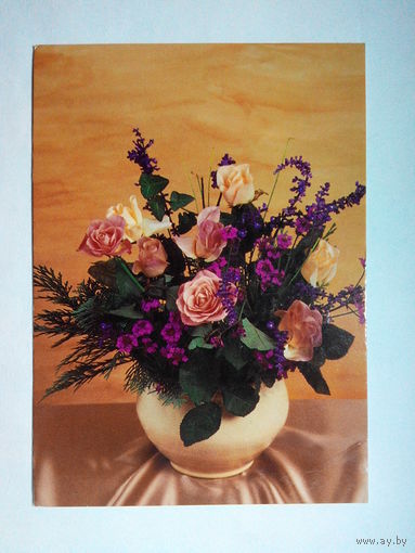 Открытка. Белпочта. Цветы 1997 год. Чистая #0015-FL1P08