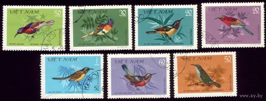 7 марок 1981 год Вьетнам Птицы 1171-1173,1175-1178