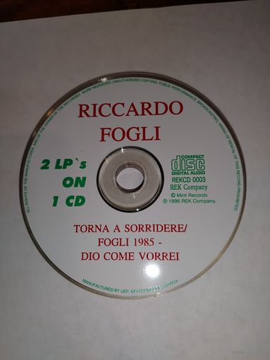 Riccardo Fogli. CD диск. Рикардо Фоли.