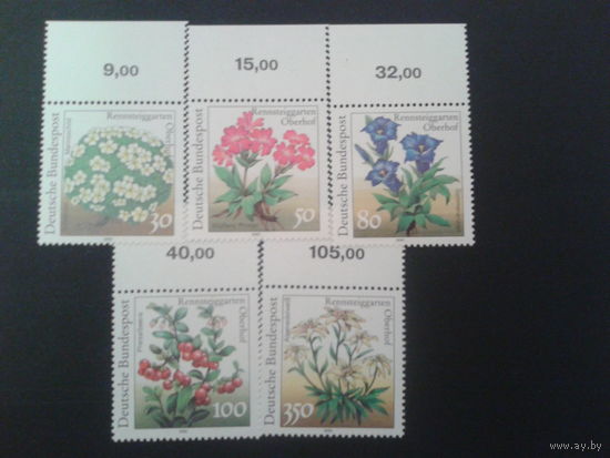 Германия 1991 цветы**полная серия Михель-9,0 евро