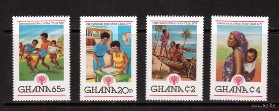 Гана-1979,(Мих.805-808)  ** , Спорт,   Футбол, Дети