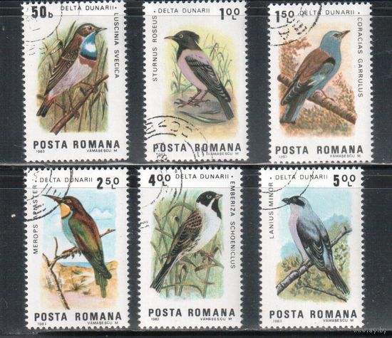 Румыния-1983, (Мих.3966-3971) гаш.  , Фауна, Птицы (полная серия)