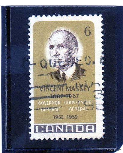 Канада.Ми-433. Винсент Месси, первый генерал-губернатор Канады. 10 лет со дня смерти. 1969.