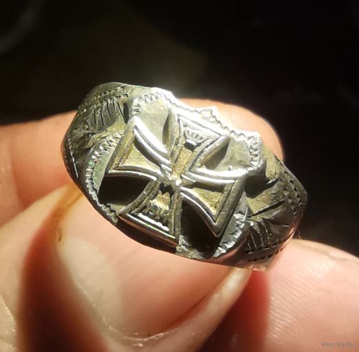 Перстень ПМВ 1914 офицер серебро