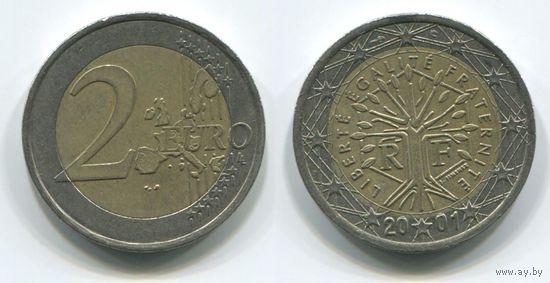 Франция. 2 евро (2001)