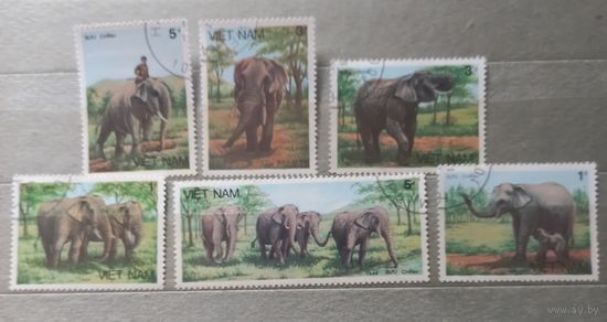 Вьетнам.1986г. Слоны.