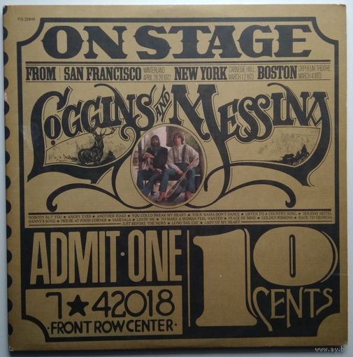 2LP Loggins And Messina - On Stage (1974) Arena Rock, Pop Rock, Folk Rock