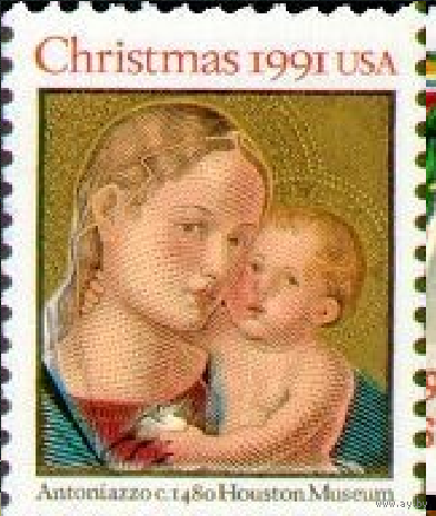 США 1991 Рождество Живопись **