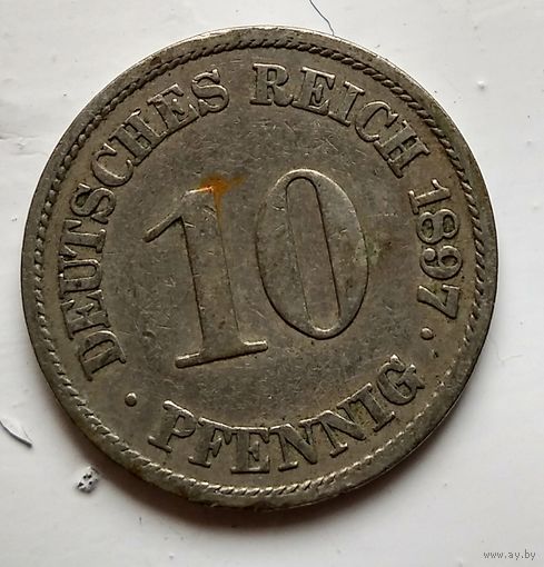 Германия 10 пфеннигов, 1897 A - Берлин 2-1-25