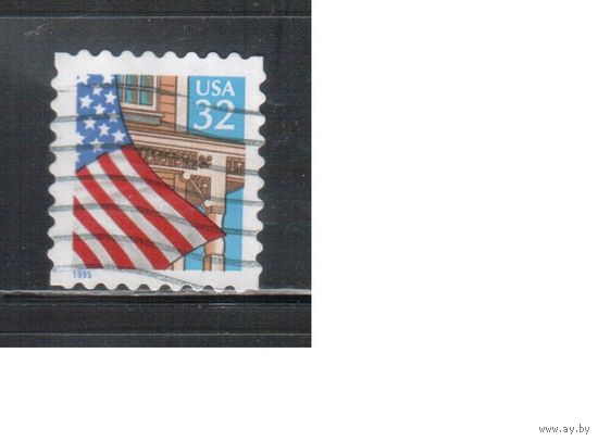 США-1995, (Мих.2552) , гаш. , Стандарт, Флаг (одиночка),