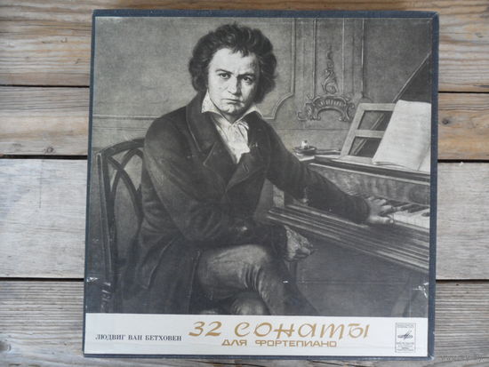 Мария Гринберг - Л. Бетховен. 32 сонаты для фортепиано - Мелодия, ЛЗГ, 13 пл-к в коробке, буклет (12 стр)