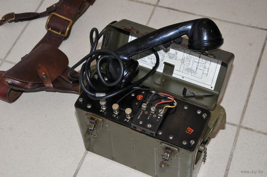 Американский военный проводной телефон взводно-ротного звена. Военная помощь СССР во время войны. Идеальный сохран.