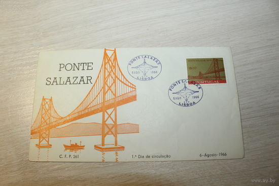 Почтовый конверт, Португалия, 1960-е.