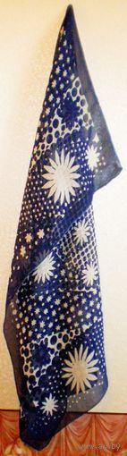 Натуральный шейный платок из крепдешина,. 70х70 см.