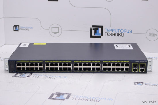 Управляемый коммутатор 2-го уровня Cisco WS-C2960+48TC-L (48 x 100Mбит, 2 x SFP). Гарантия