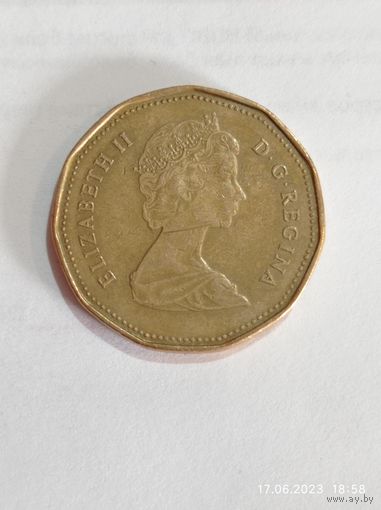 Канада 1 доллар  1988  года .