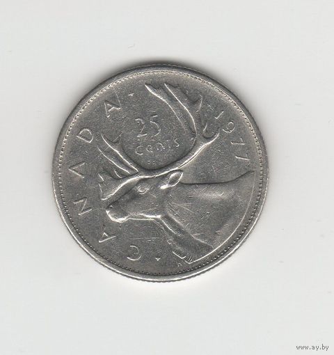 25 центов Канада 1977 Лот 8299