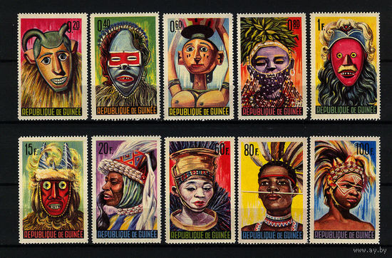 1965 Гвинея. Танцоры и маски