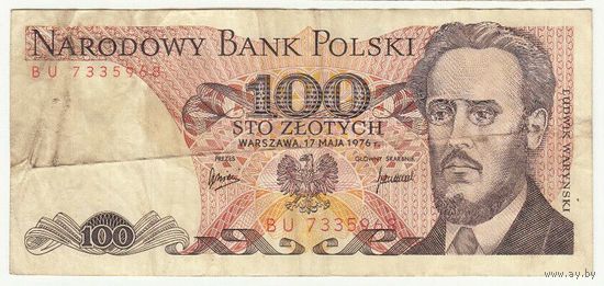 Польша 100 злотых 1976 года. Редкий год!