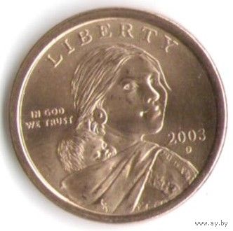 1 доллар США 2003 год Сакагавея Парящий орел двор D _состояние aUNC/UNC