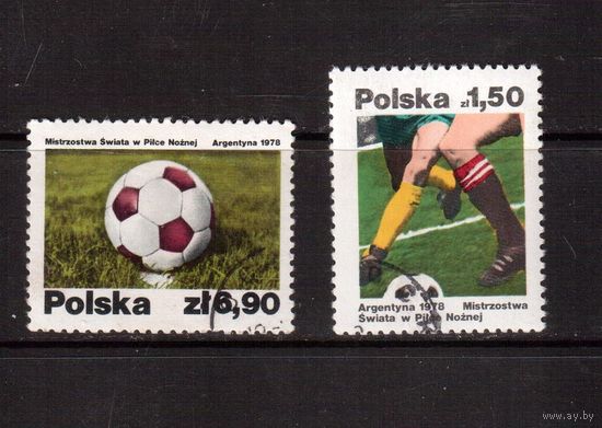 Польша-1978(Мих.2557-2558) , гаш.,  Спорт , Футбол