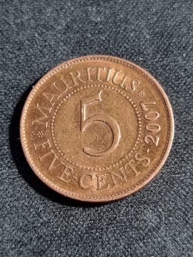 Маврикий 5 центов 2007