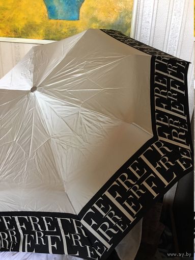 Зонт женский FERRE Ферре НОВЫЙ Италия ОРИГИНАЛ цвет молочный перламутровый и черный