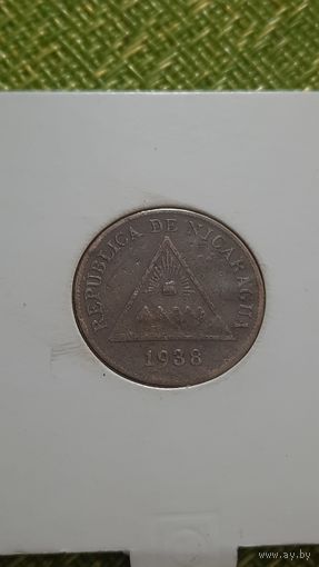 Никарагуа 1 сентаво 1938 г ( редкий мелкий номинал )
