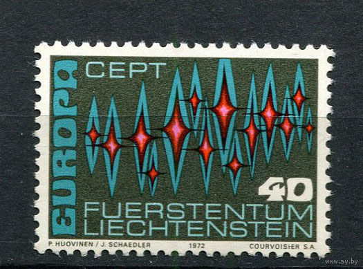 Лихтенштейн - 1972 - Европа (C.E.P.T.) - Звезды - (незначительные пятна на клее) - [Mi. 564] - полная серия - 1 марка. MNH.