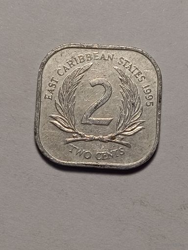 Карибские острова 2 цента 1995 года .