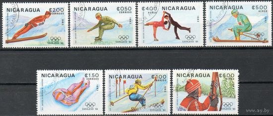 Зимние Олимпийские игры в Сараево Никарагуа 1983 год серия из 7 марок