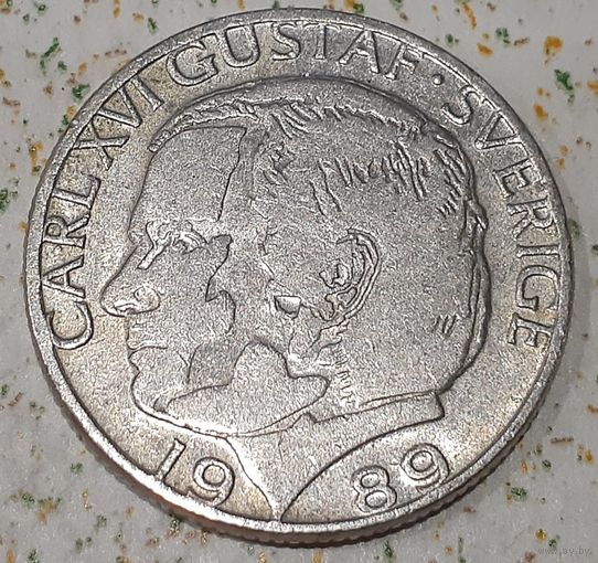 Швеция 1 крона, 1989 (8-6-9)