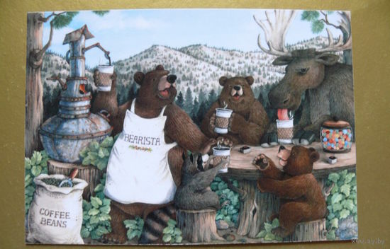 Современная открытка, Jeffrey Severn, чистая; медведи, 53.