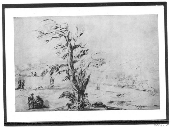 Франческо Гверчино. Пейзаж с деревом. Изд.1965