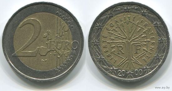 Франция. 2 евро (2000)