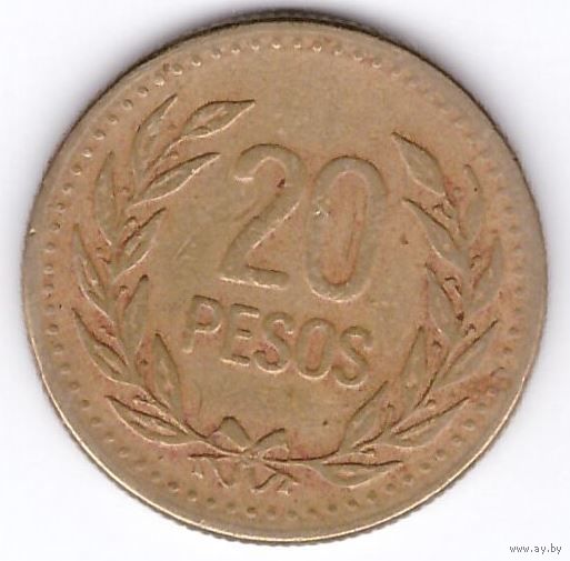 Колумбия 20 песо 1990. Возможен обмен