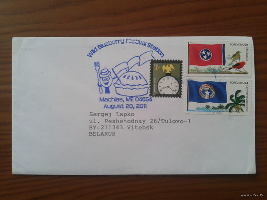 США 2011 Спецгашение, письмо, прошедшее почту