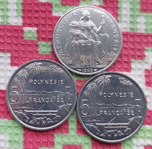 Французская Полинезия 5 франков 1999, UNC