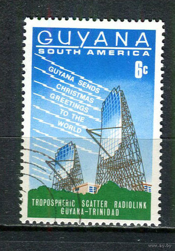 Гайана - 1968 - Рождество. Телекоммуникации 6С - [Mi.326] - 1 марка. Гашеная.  (Лот 57Fe)-T25P13