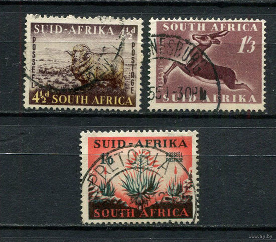 Южная Африка - 1953 - Фауна и флора - [Mi. 234-236] - полная серия - 3 марки. Гашеные.  (Лот 19Ci)