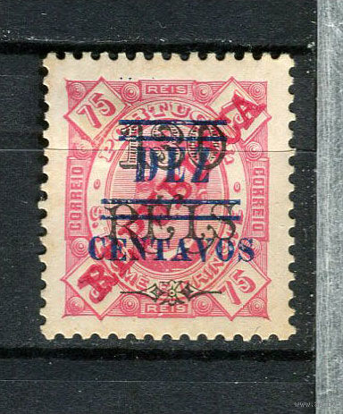 Португальские колонии - Сан Томе и Принсипи - 1923 - Надпечатка DEZ CENTAVOS на 130 REIS вместо 75R - [Mi.265] - 1 марка. MH.  (Лот 92EN)-T5P2