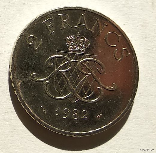 Монако 2 франка, 1982 5-5-8