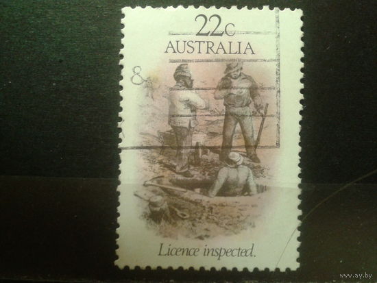 Австралия 1981 Добыча золота, копка шурфа