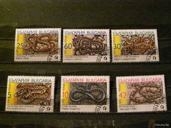Болгария 1989 фауна Змеи серия