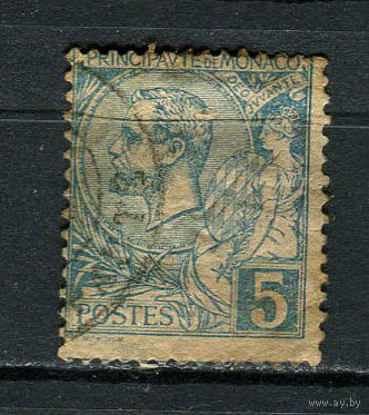Монако - 1891/1894 - Принц Альберт I 5С - [Mi.13] - 1 марка. Гашеная.  (Лот 89Dj)
